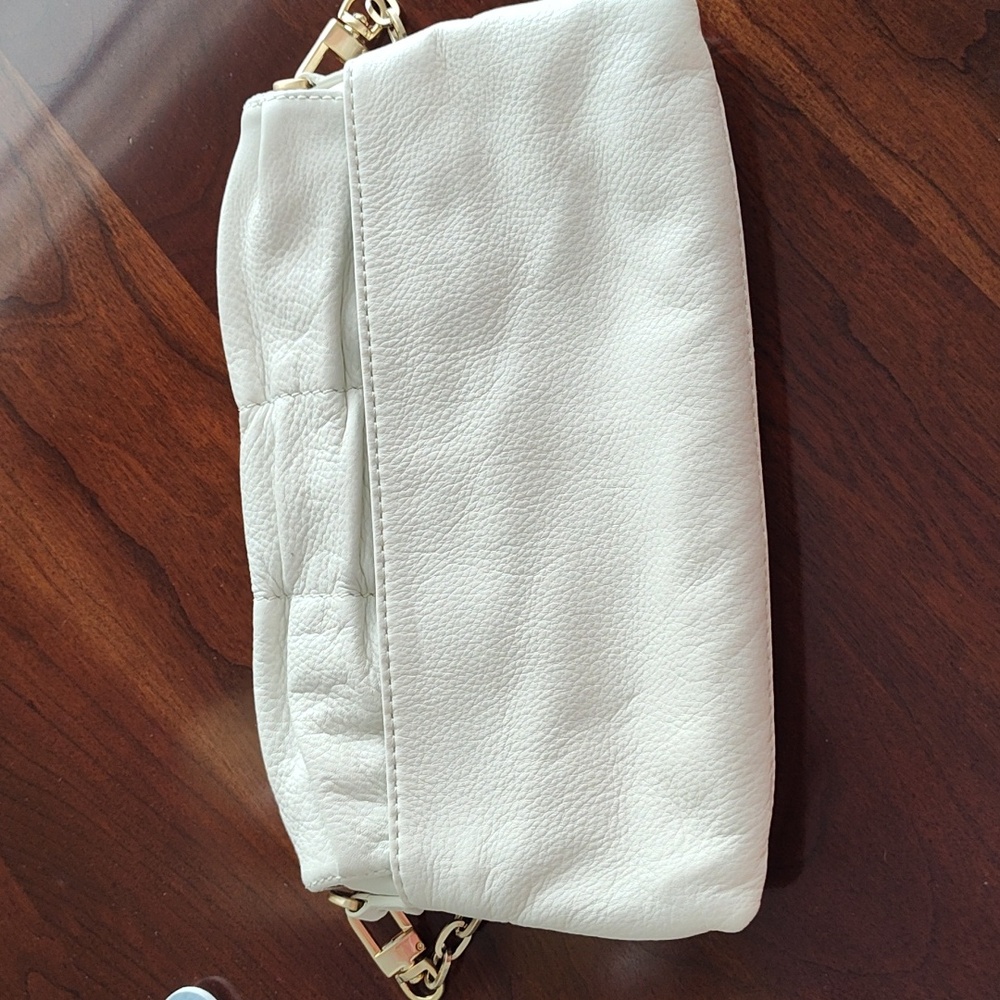 Cole Haan Off White Leather Clutch/Shoulder Bag - Picture 5 of 6